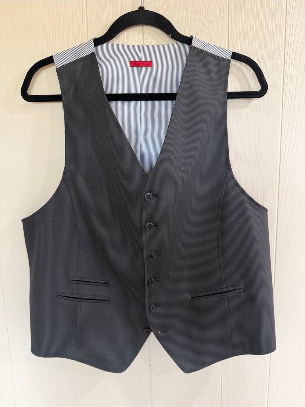 John Varvatos Black Vest Size M